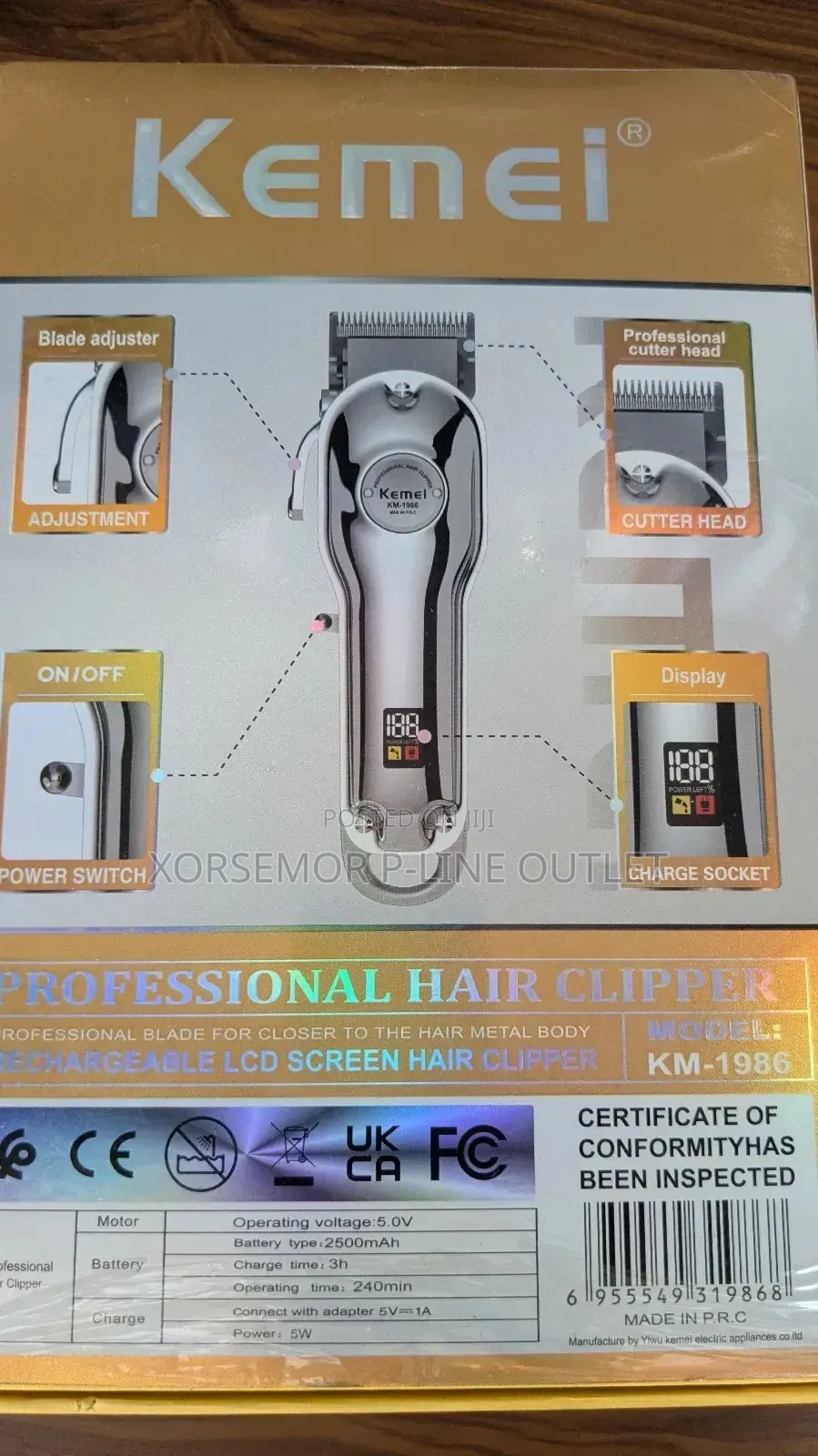 Kemei Km-1986 Rechargeable Clipper