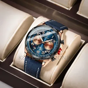 Poedagar 862 Luxury Watch Men Quartz Nylon Leather Strap Man