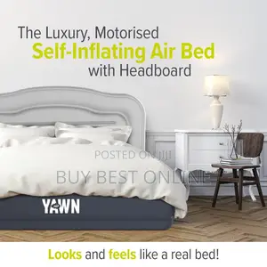 Inflatable Airbed With Headboard + Free Bedsheet