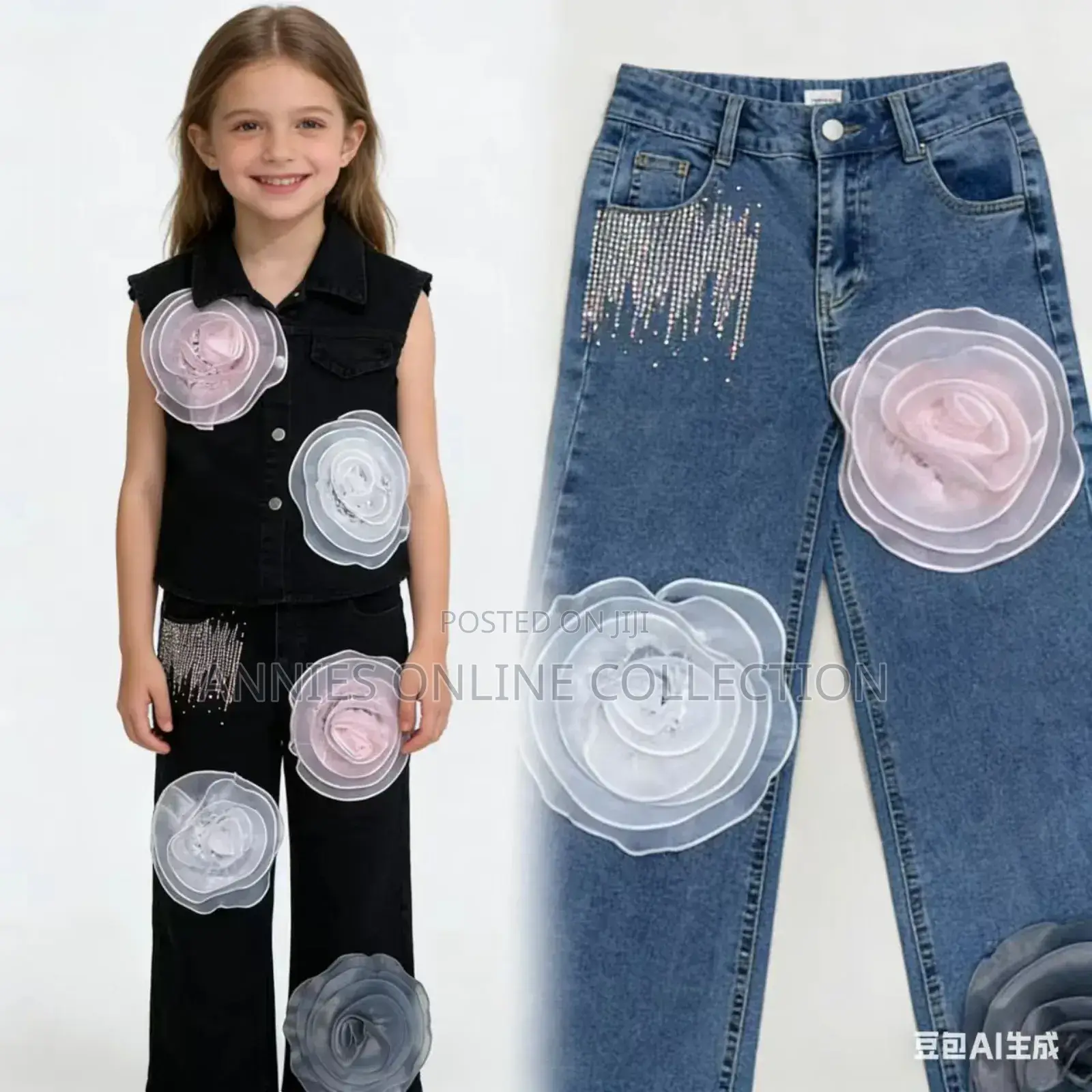 Girls Jeans Top and Down