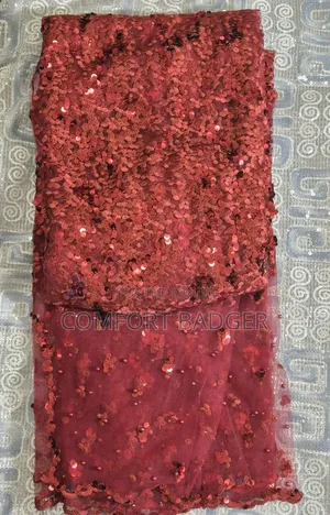 Classy Sequin Wine Lace With Beads