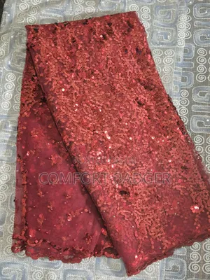 Classy Sequin Wine Lace With Beads