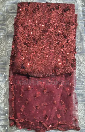 Classy Sequin Wine Lace With Beads