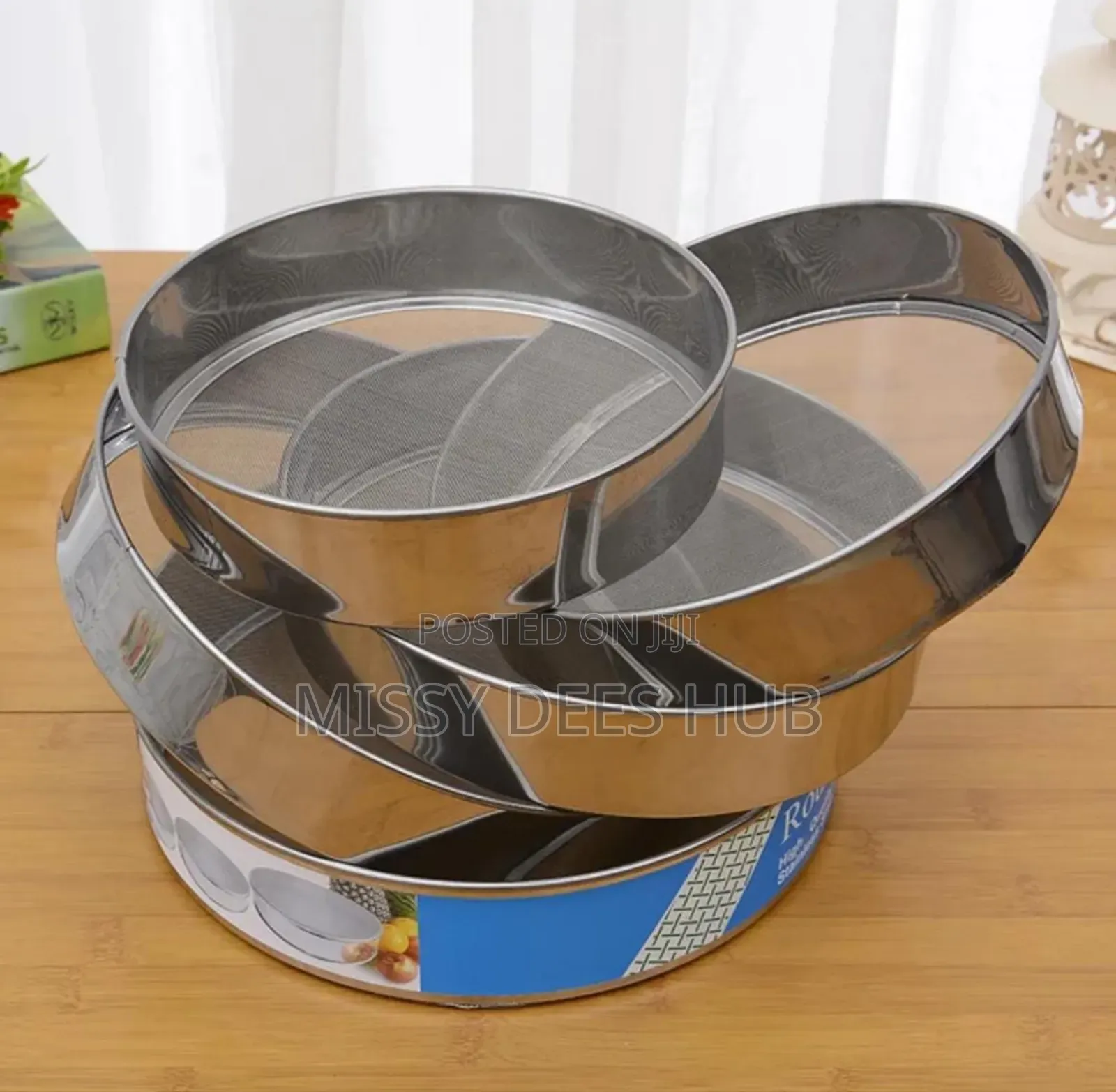 6pcs Stainless Steel Round Strainer