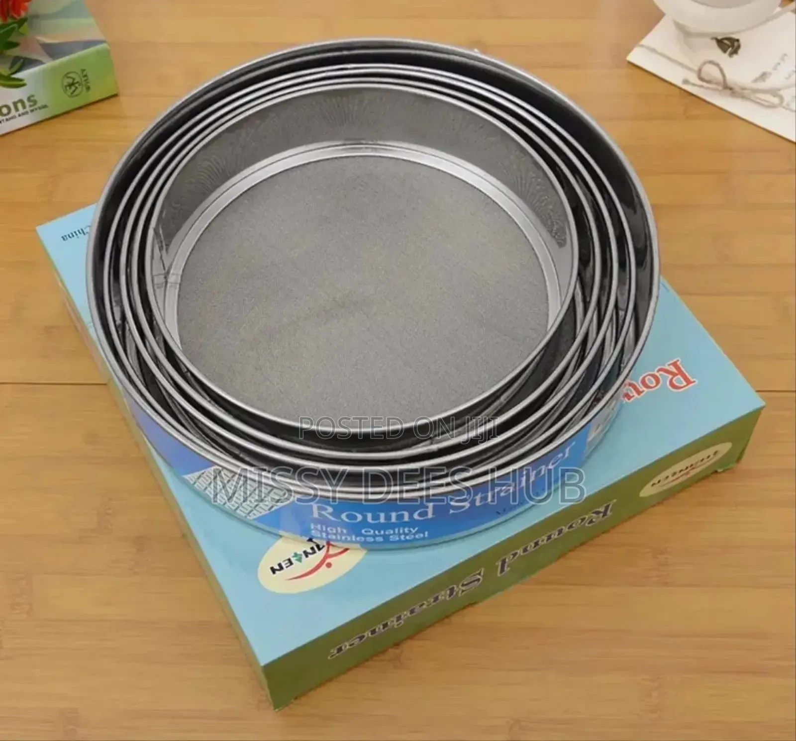 6pcs Stainless Steel Round Strainer