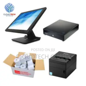 Single Screen + Cash Drawer + Printer + 12pcs Paper Roll