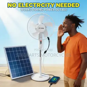 Solar Fan No Electricity Needed Strong Wind Phone Charging 3 Speed
