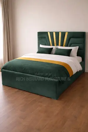 Luxury Green Velvet Double Bed Frame