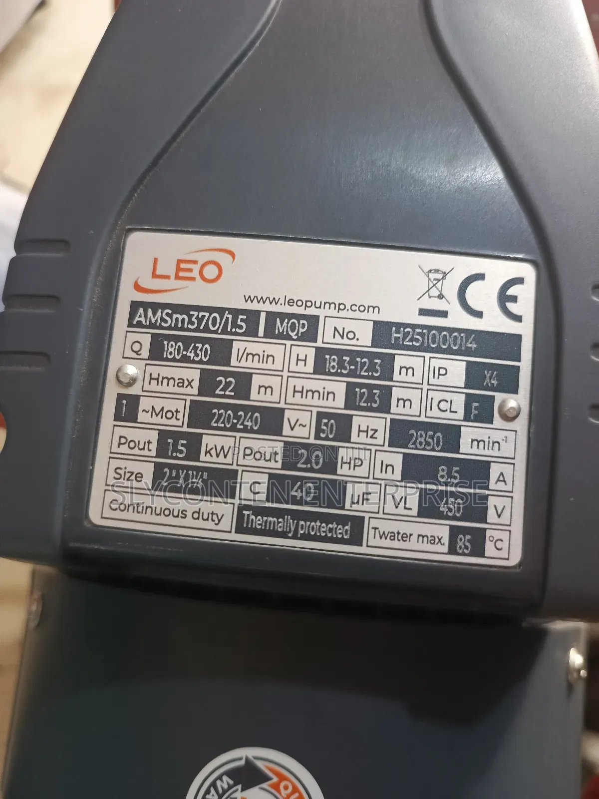 Leo 2hp Hot And Cold Water Pump