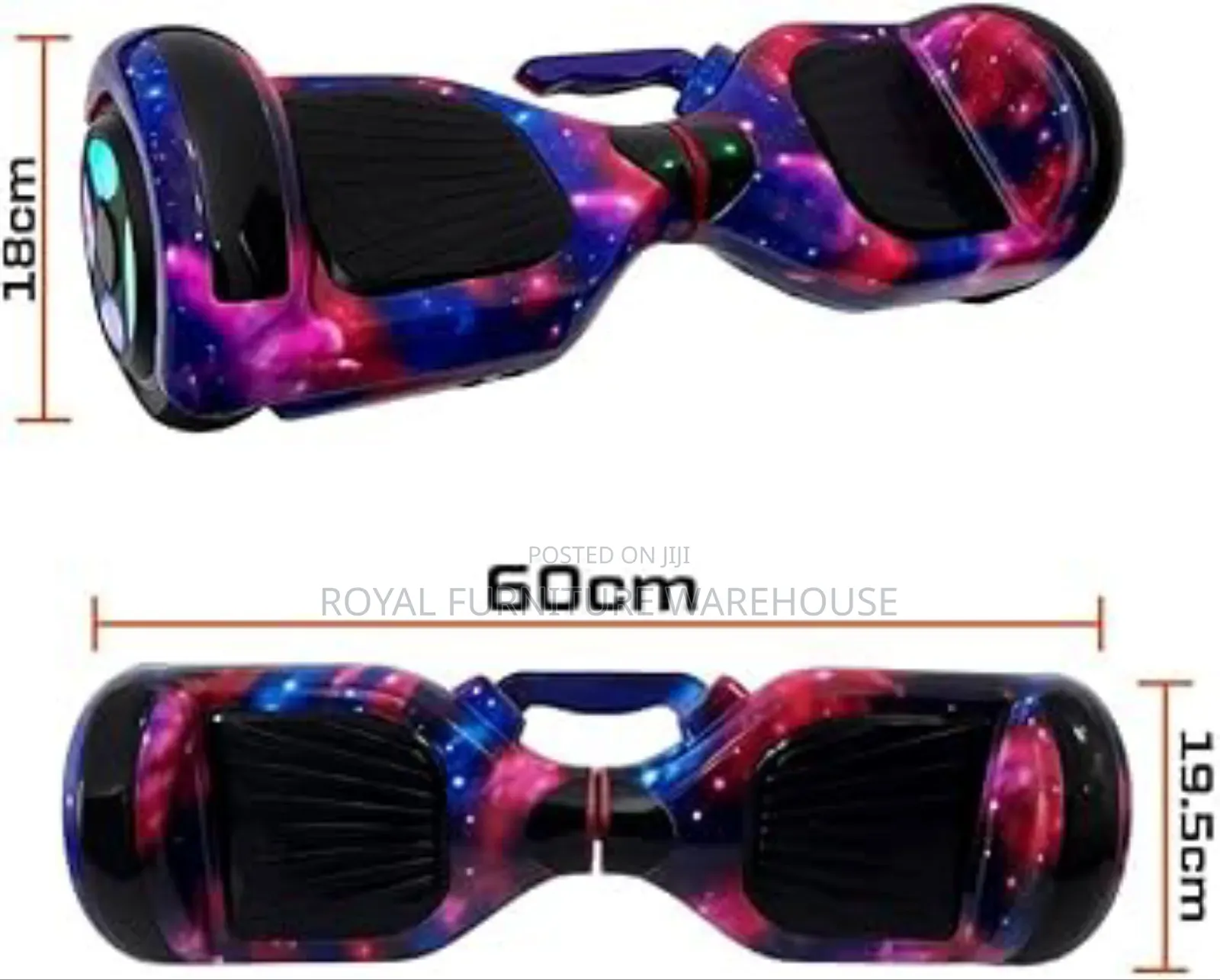Galaxy-Patterned Self-Balancing Electric Hoverboard.