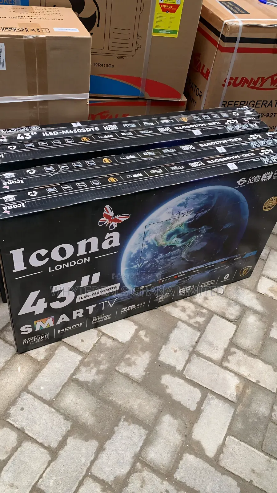 Icona London 43" Smart Android Led Tv| Bluetooth| Uk Brand|Voice Contr
