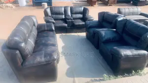 Royal Seven Seater Leather Set, With a Storage and Cup Holder