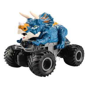 Blue Triceratops Remote Control Dinosaur Stunt Vehicle