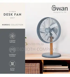 Swan Sfa16920gryn Nordic 12 Inch Desk Fan, 4 Power Levels