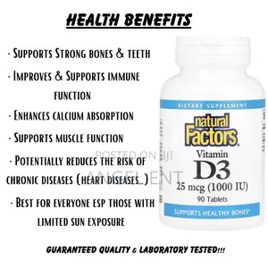 Vitamin D3 (1000u) 90 Tablets