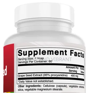 Grape Seed Extract 400 Mg 60 Vcaps *Cardiovascular Health