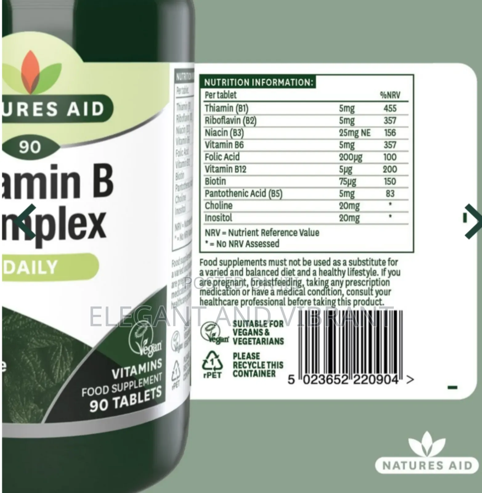 Vitamin B Complex From Natures Aid Uk