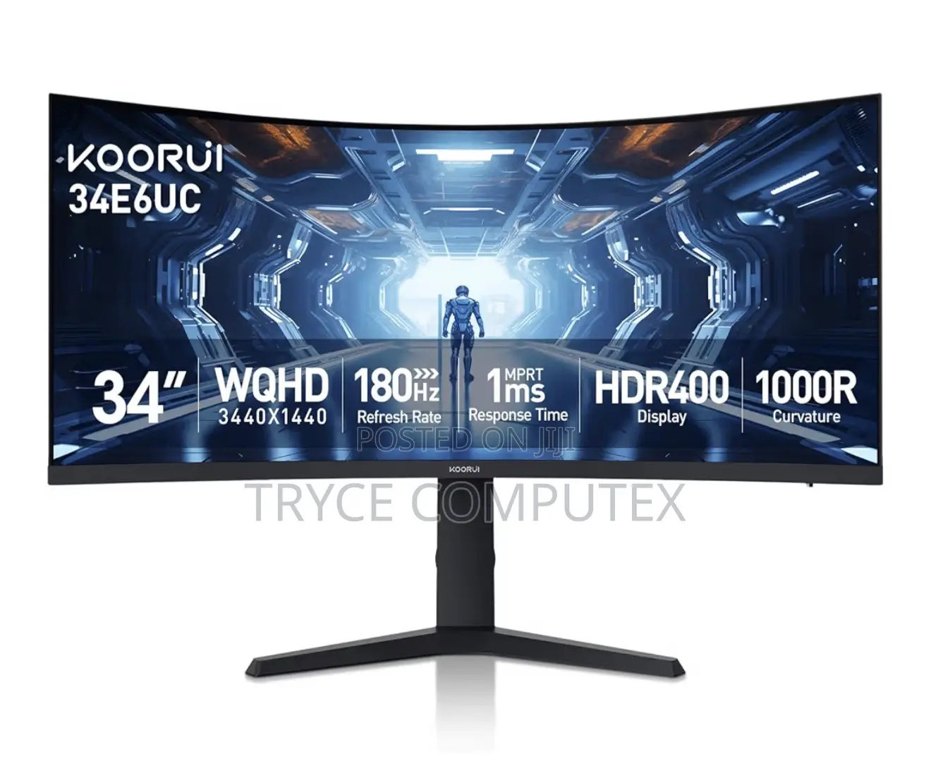 Koorui 34inch Uwqhd 180hz Curved Monitor