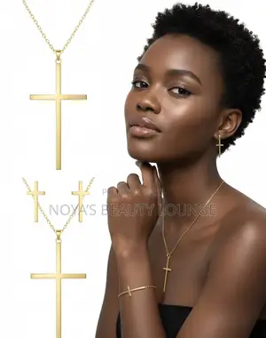Stainless Gold Necklace Bracelet Earrings