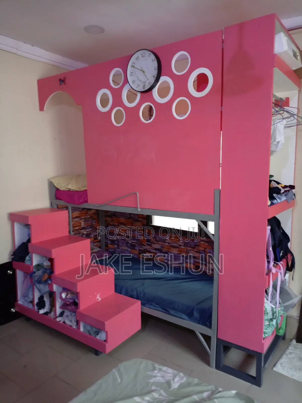 Modern Double Decker Kids Bed With Storage