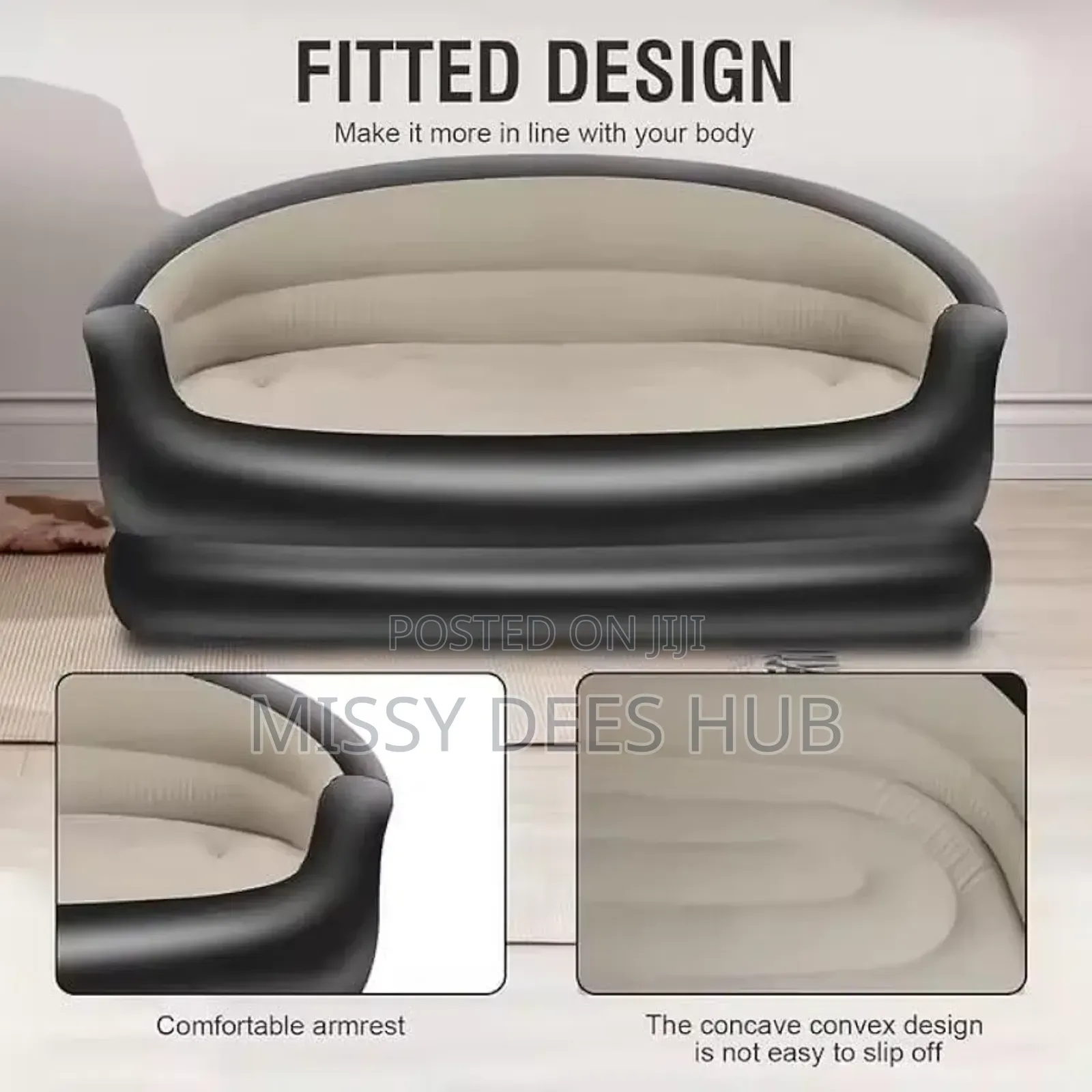 Inflatable Two-seater Sofa With Pump
