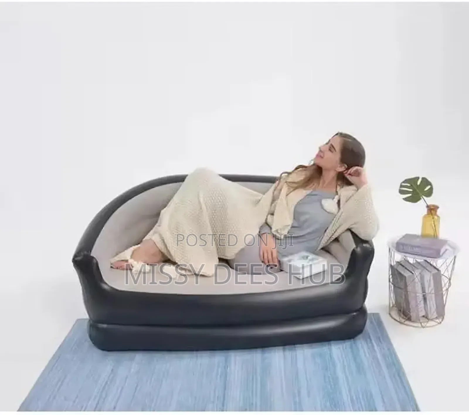 Inflatable Two-seater Sofa With Pump