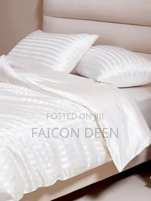 White Stripped Original Duvet Cover Only ;;Trusted by Hospitality Pros
