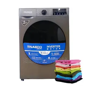 Silver Nasco Washing Machine 10kg Front Load Full Automatic