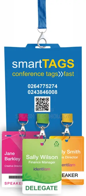 Fast Conference Tags Bold A6 Size