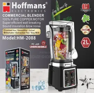 Hoffmans Electronics Commercial Blender Hm-2088, 4800w With 2l