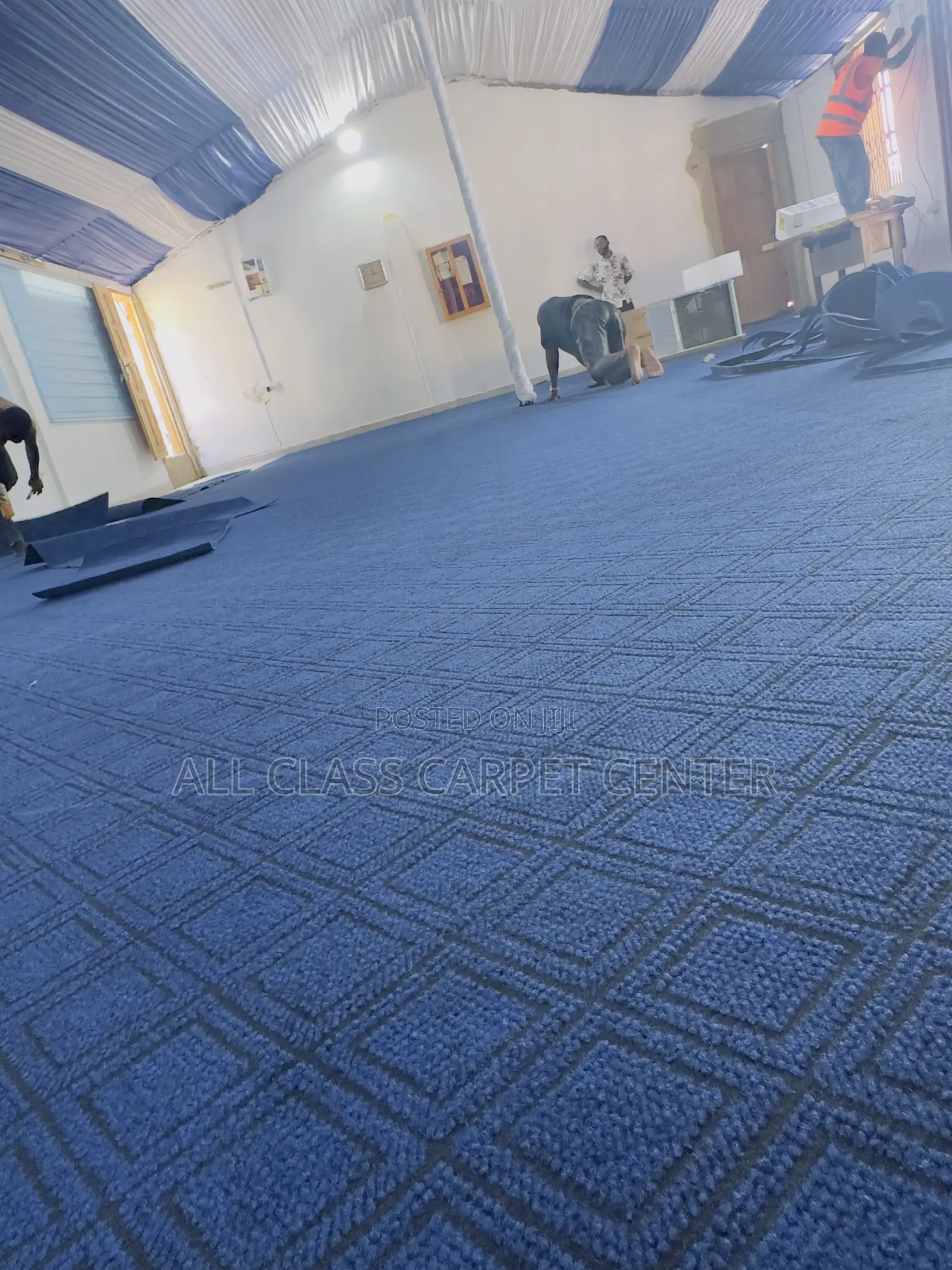 Blue Black Commercial Carpet