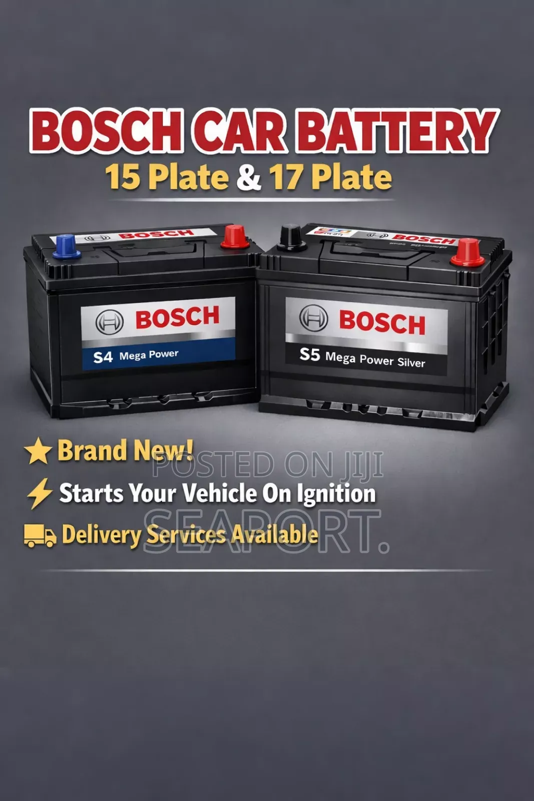 15 17 Plate Bosch Car Batteries