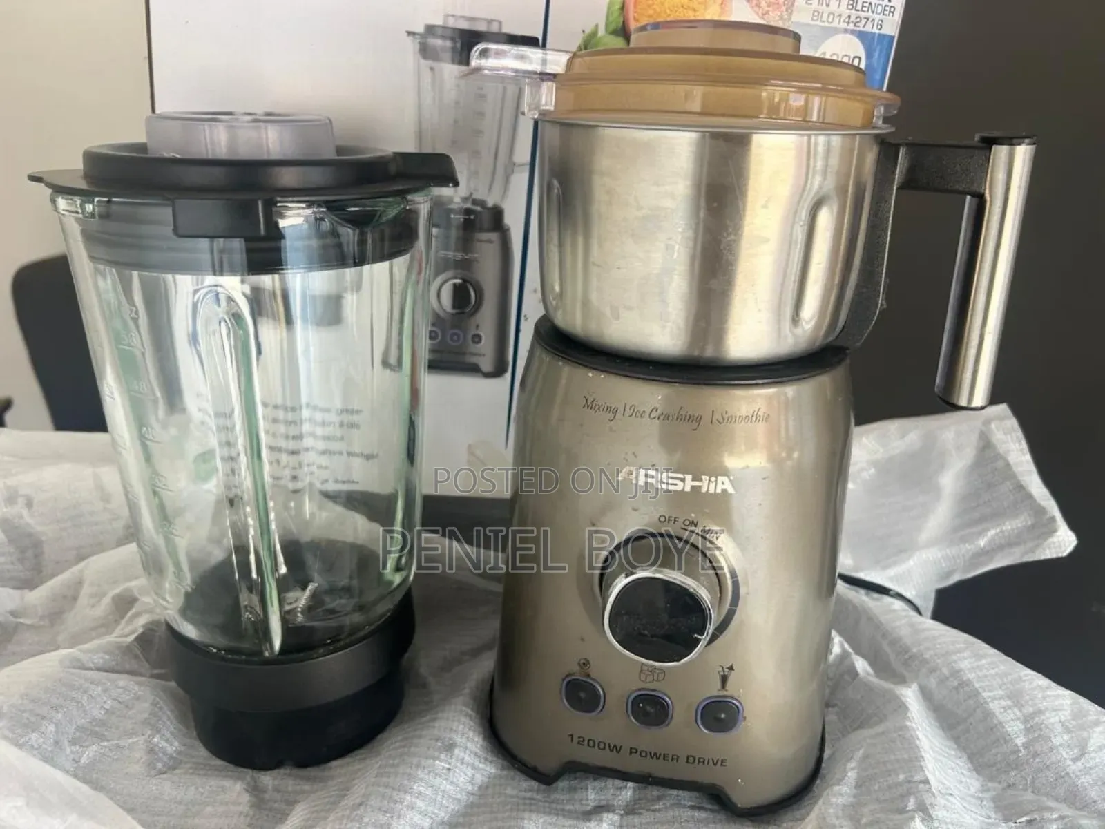 Neatly Used Arshia 1200w 2-in-1 Blender Stainless Steel Grinder