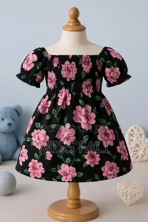Midnight Blossom Baby Dress. 18m