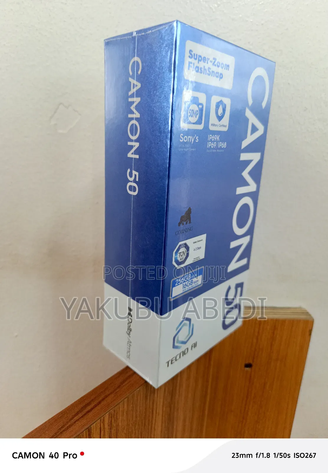 New Tecno Camon 50 256 GB Black