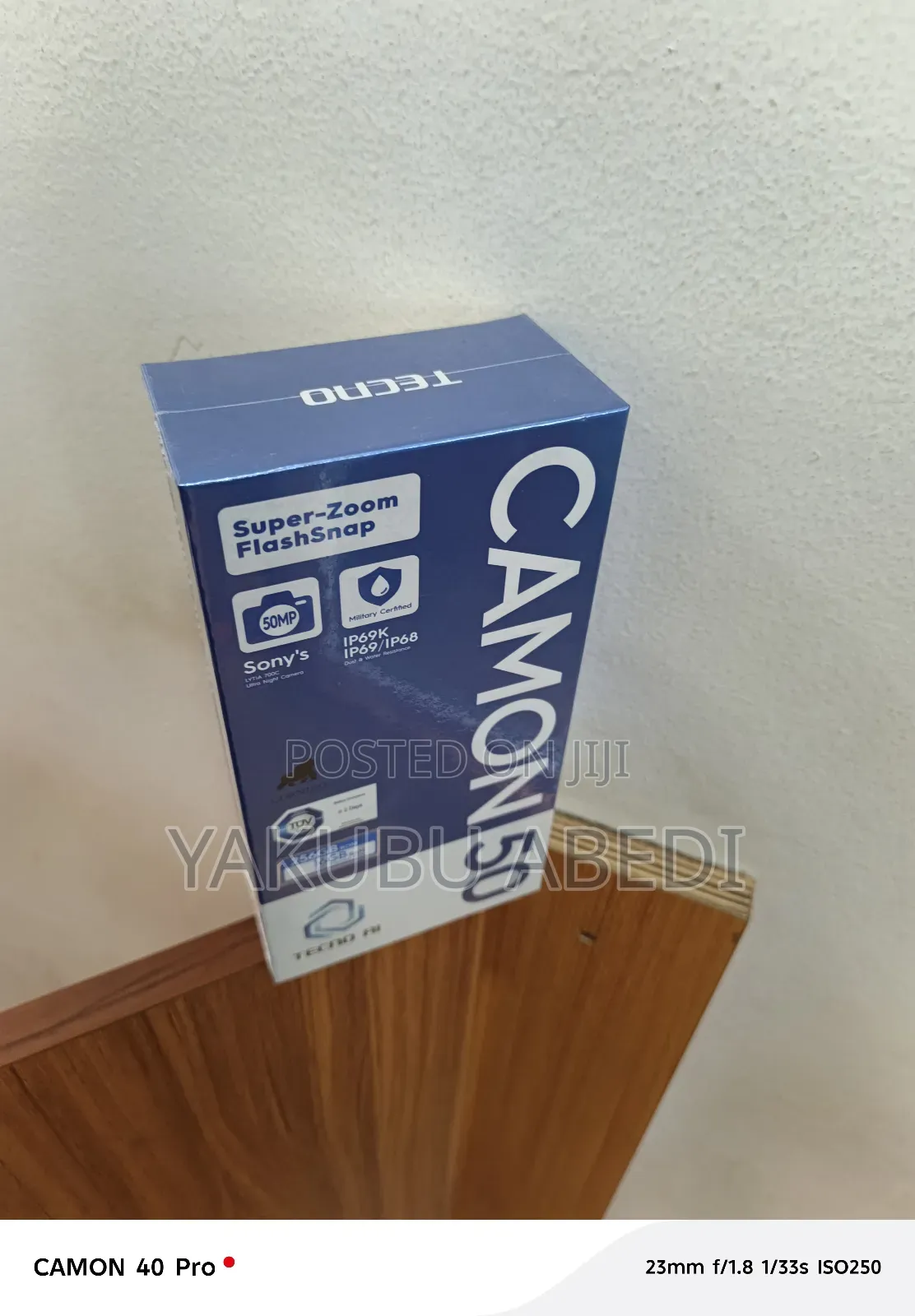 New Tecno Camon 50 256 GB Black