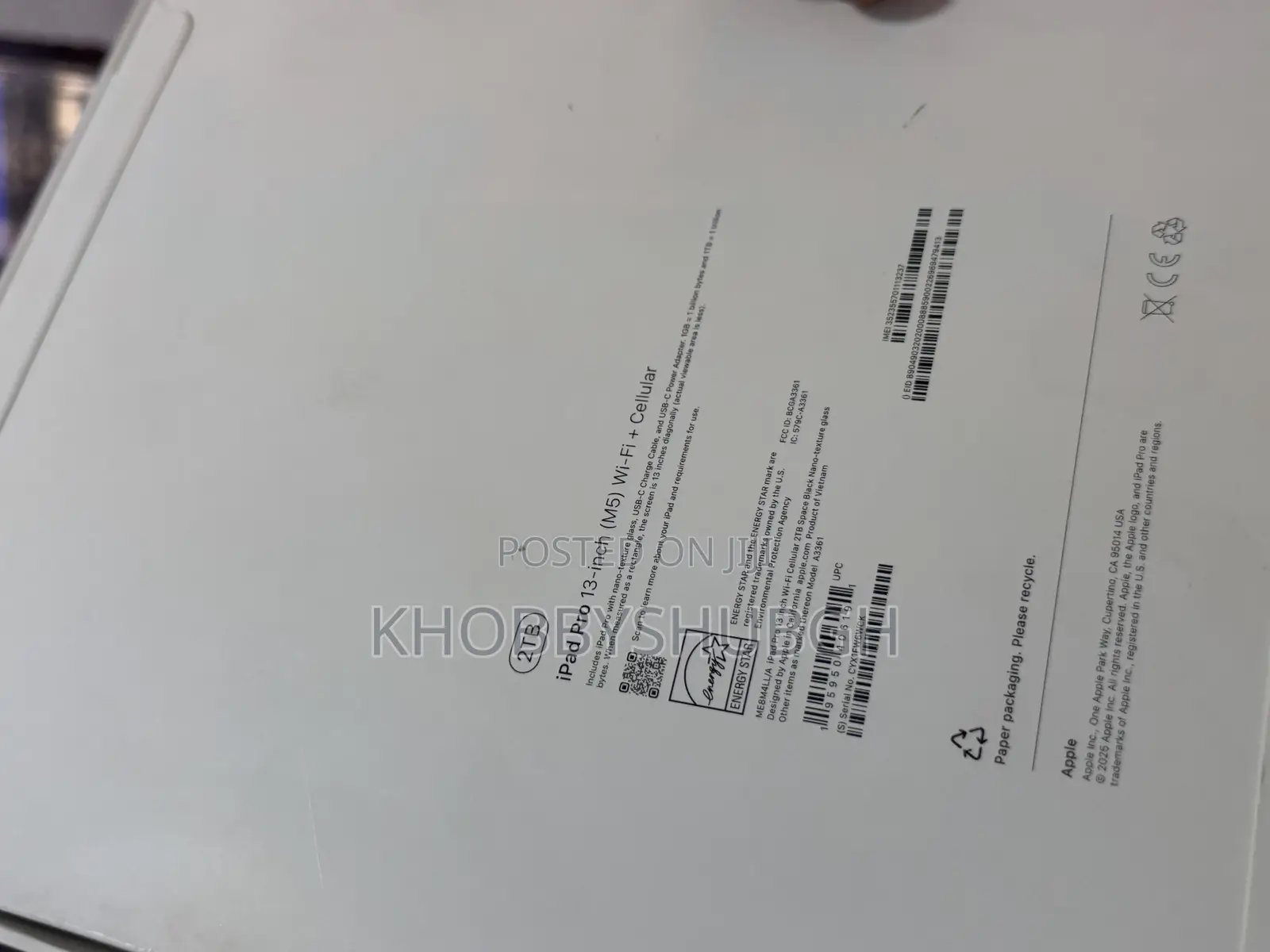 New Apple iPad (2025) 2 TB Black