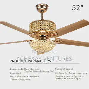 52"5 Blades Ceilings Fans Luxury Modern Ceiling