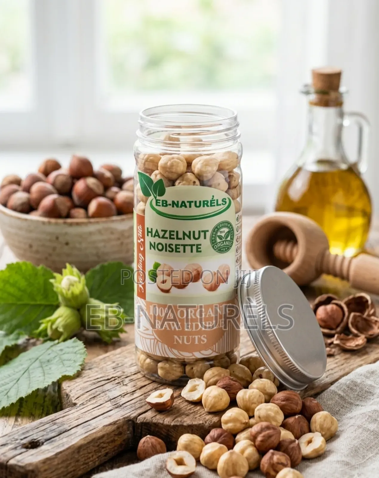 100% Whole Organic Raw Hazelnuts