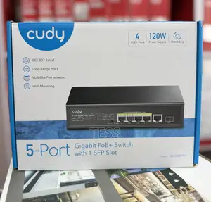 Cudy 5 Port Gigabit Poe Switch With 1 SFP Slot Gs1005pts1