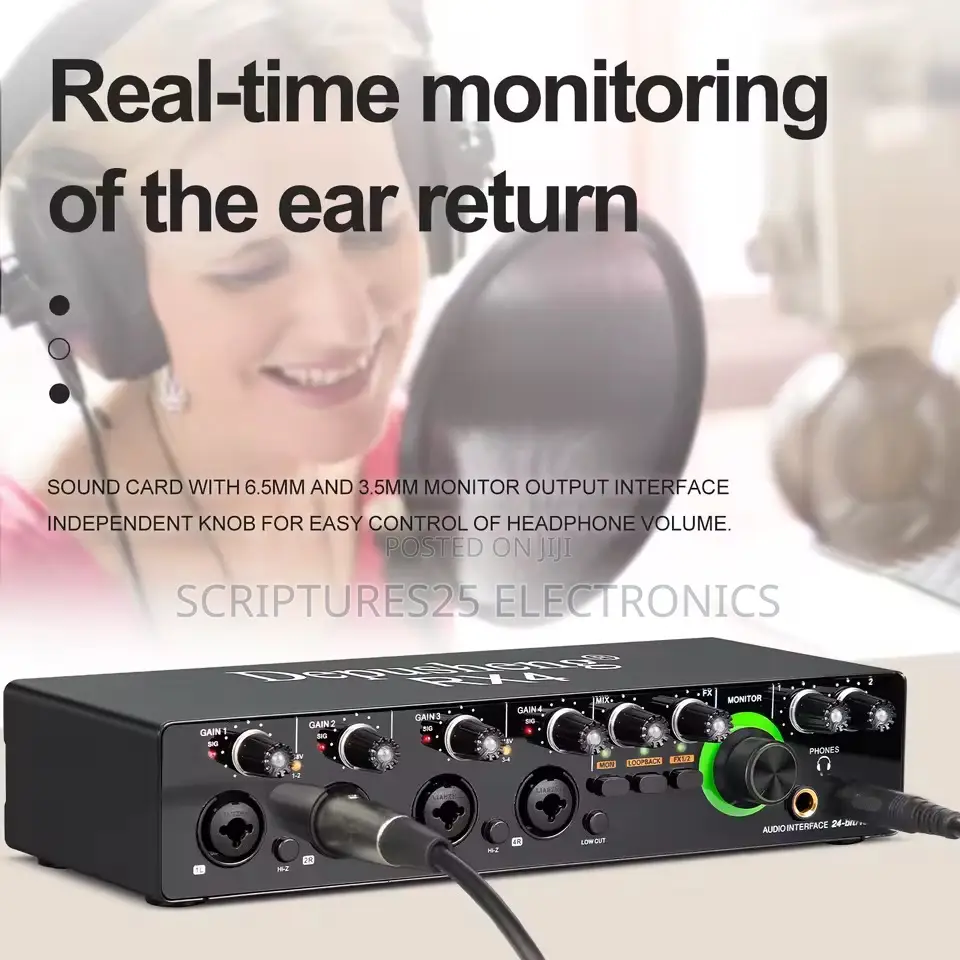 Depusheng Hd 4 Channels Professional Sound Card