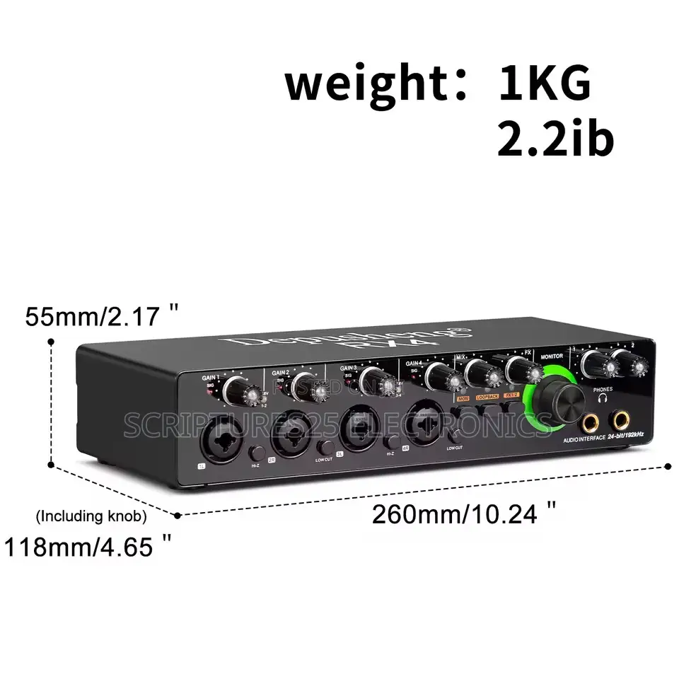 Depusheng Hd 4 Channels Professional Sound Card