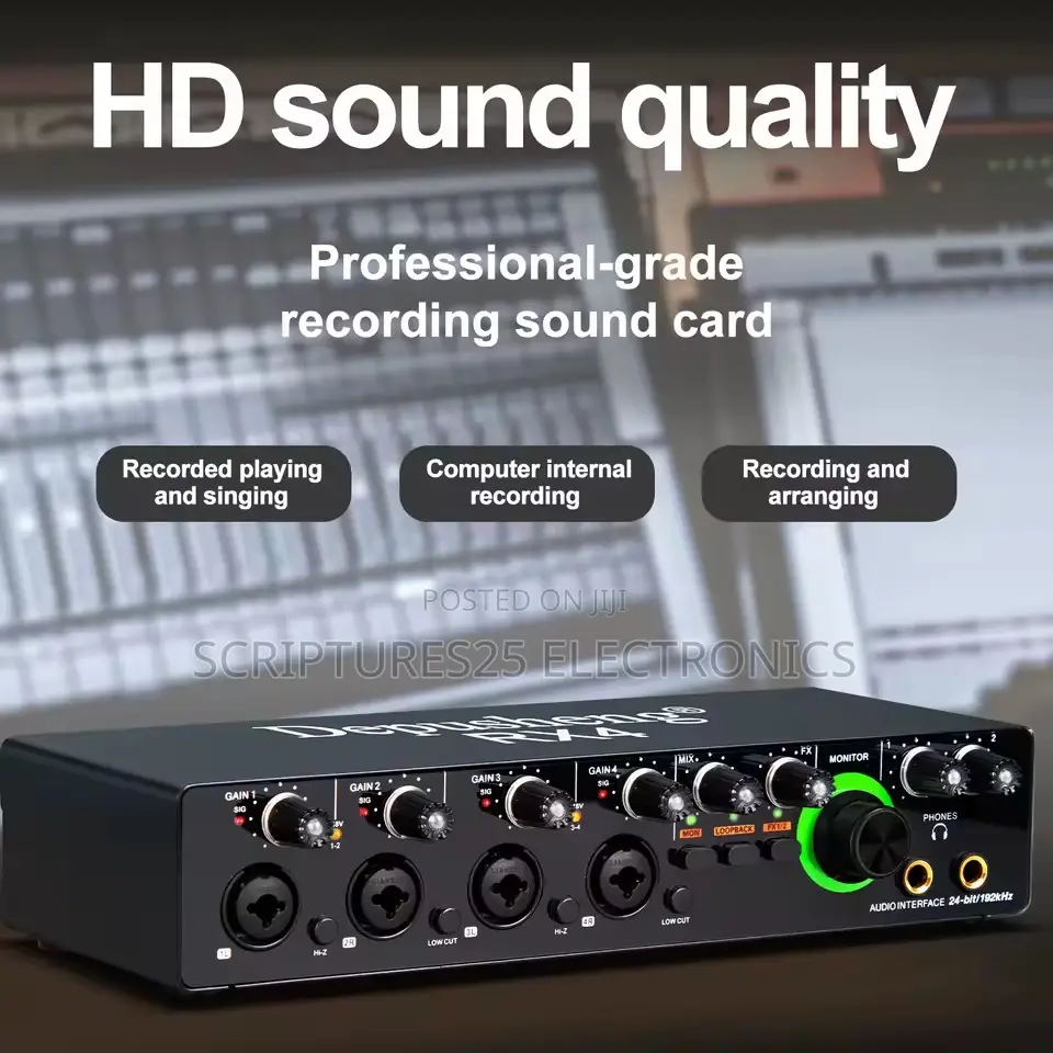 Depusheng Hd 4 Channels Professional Sound Card