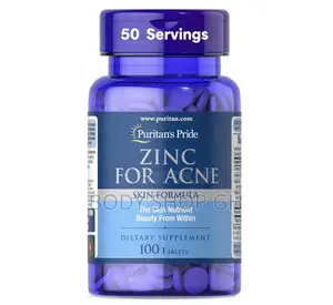Puritan's Pride Zinc for Acne Skin Formula With Vitamins C, B,A, and E