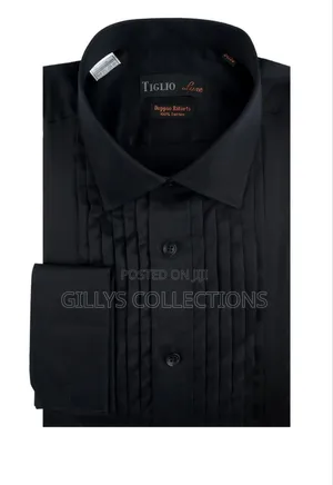 All Black Tuxedo Shirts Dinner Wear