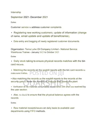 Manufacturing CV