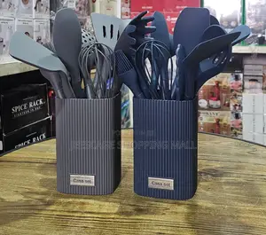 Casa Set Silicone Kitchen Utensil Set With Storage Holder