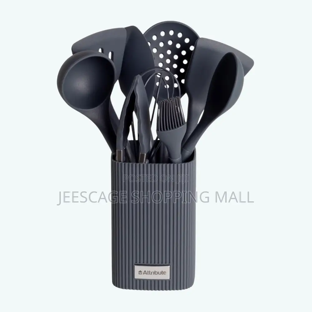 Casa Set Silicone Kitchen Utensil Set With Storage Holder