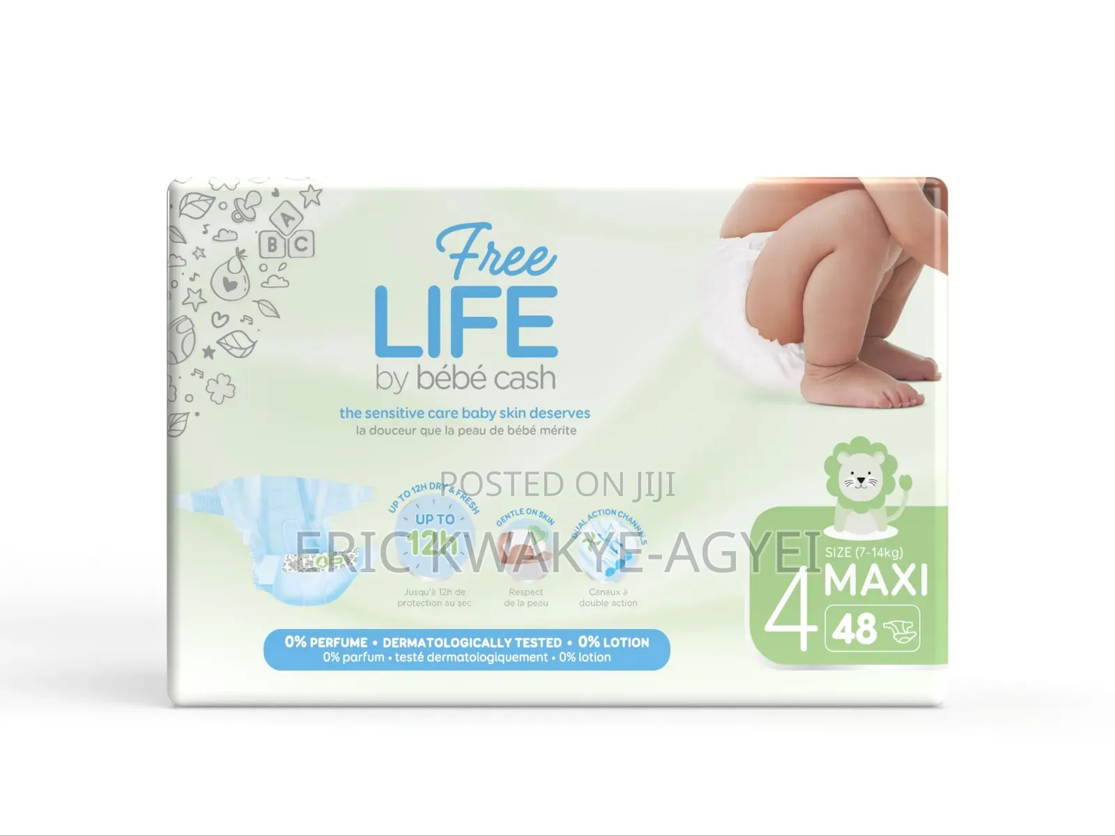 Freelife Bebe Cash - Nappies - Maxi 4 (7-18kg) - Case - 2 Packs of 48