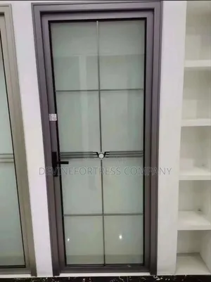 High Quality Palain Double Glasses Door Ash and White